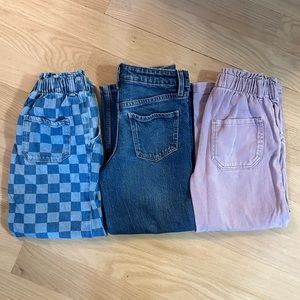 Three Pairs of Girls H&M Wide Leg Jeans size 6